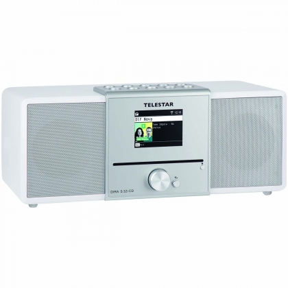 DIRA S32i CD EWF Multifunctionele Stereo Radio met CD-speler DAB+ / FM / Internet / Bluetooth Wit
