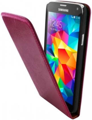 Mobiparts Luxury Flip Case Samsung Galaxy S5 / S5+ / S5 Neo Ruby Pink