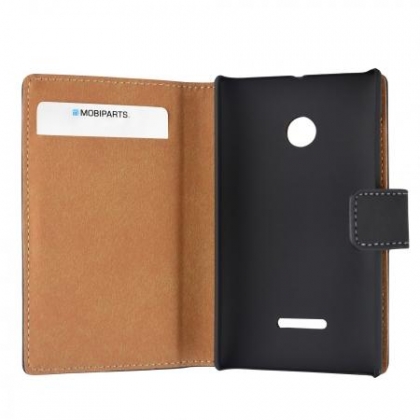Mobiparts Premium Wallet Case Microsoft Lumia 435 Black