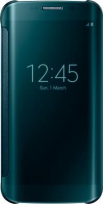 Samsung Galaxy S6 Edge Clear View Cover Green