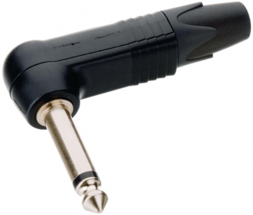 Jack plug 90° 6.35 mm 2P