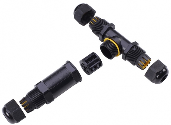 5 POLIGE WATERPROOF T-CONNECTOR IP68 4-8MM