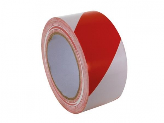 MARKEERTAPE - 50 mm x 33 m - ROOD/WIT