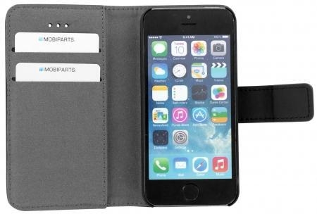 Mobiparts 2 in 1 Premium Wallet Case Apple iPhone 5/5S/SE Black