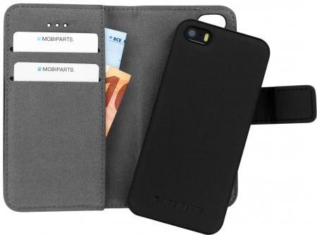 Mobiparts 2 in 1 Premium Wallet Case Apple iPhone 5/5S/SE Black