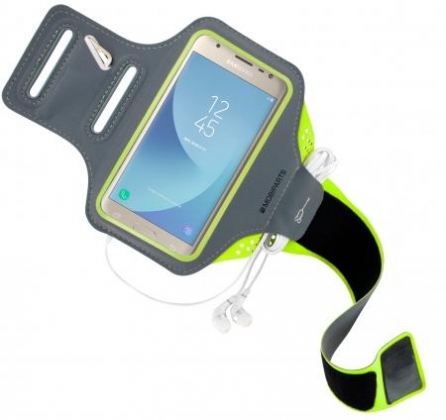 Mobiparts Comfort Fit Sport Armband Samsung Galaxy J3 (2017) Neon Green