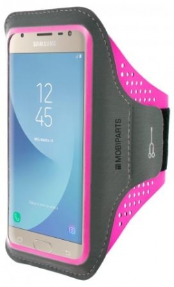 Mobiparts Comfort Fit Sport Armband Samsung Galaxy J3 (2017) Neon Pink