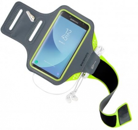 Mobiparts Comfort Fit Sport Armband Samsung Galaxy J7 (2017) Neon Green