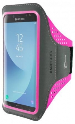 Mobiparts Comfort Fit Sport Armband Samsung Galaxy J7 (2017) Neon Pink