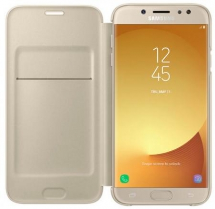 Samsung Galaxy J7 (2017) Wallet Cover Gold