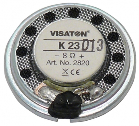 K 23 - 8 Ohm - 2,3 cm (0,9") miniatuurluidspreker