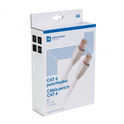 INKAB5 3m witte CAT6 patchkabel RJ45 | Shopconcept
