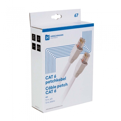 INKAB5 5m witte CAT6 patchkabel RJ45 | Shopconcept