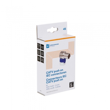 QFA 5 Haakse push on quick F connector | Shopconcept
