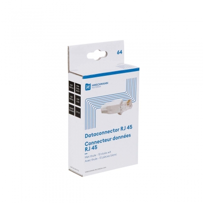 QCRJ45 CAT6 FTP 10 Quick connect U/FTP CAT6 dataconnector RJ45 met witte thule - 10 stuks