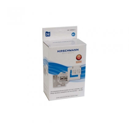 IDC 1000M2 Datawandcontactdoos CAT6A tweevoudig - wit | Shopconcept