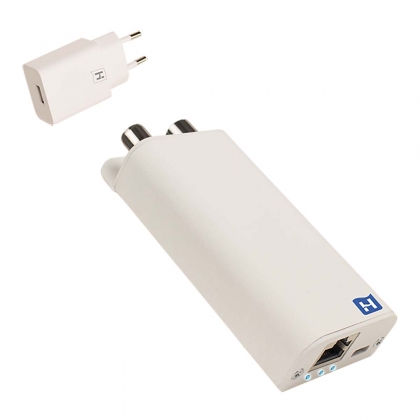INCA 1G white + USB Gigabit internet over coax adapter inclusief USB-voeding