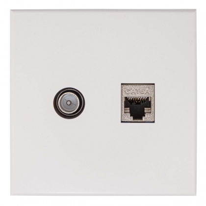 AP2000 CD83 Afdekplaat 83x83 coax en data EDC2000