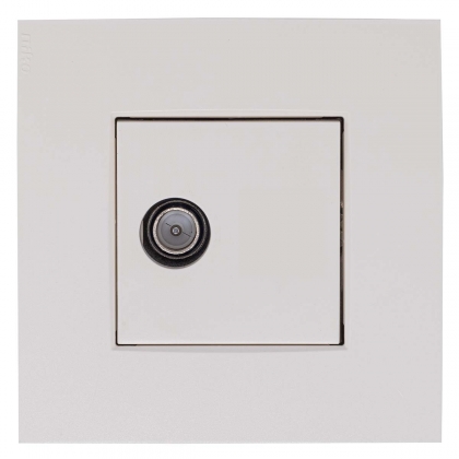 EDB02 CN Coax TV stopcontact,incl. centraalplaat en afdekrand 9010 Niko ,Telenet /VOO