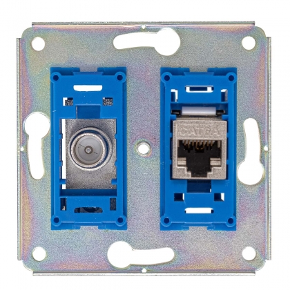 EDC2000 CD Modulaire coax en data wandcontactdoos NL