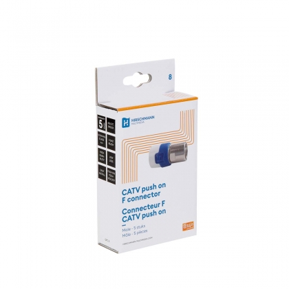 QFC 5 Rechte push on quick F connector - 5 stuks | Shopconcept