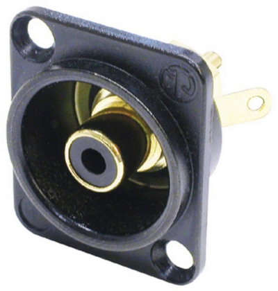 Cinch panel socket Zwart Zwart