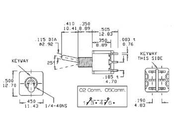 VERTICAL TOGGLE SWITCH DPDT ON-ON - LOW COST