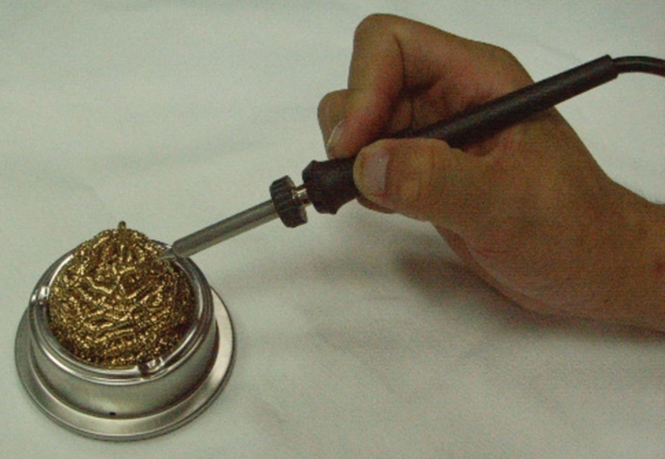 Soldering tip cleaner