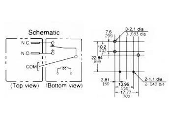 PCB MONTAGE AUTORELAIS 1 x WISSEL