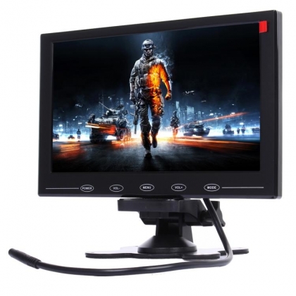 Universele 9" TFT Monitor met HDMI-VGA-AV aansluiting 12V voeding