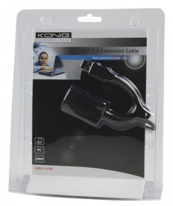 USB 2.0 verlengkabel 5.00 m