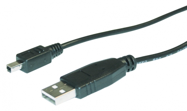 USB 2.0 USB A - 4p mini USB B zwart 1.80 m