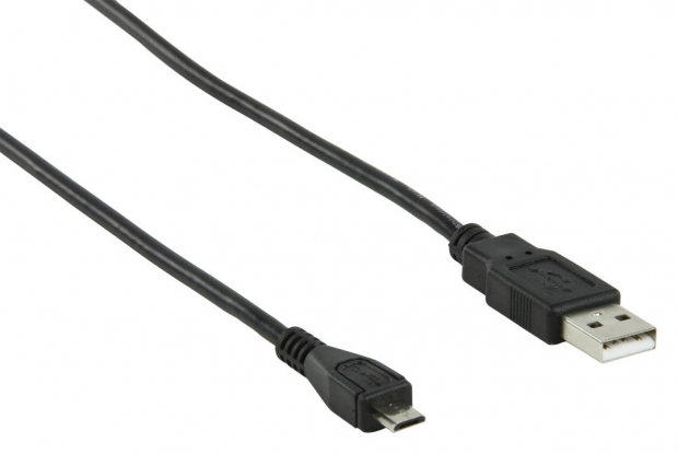 USB 2.0 kabel A mannelijk - micro B mannelijk zwart 1.80 m