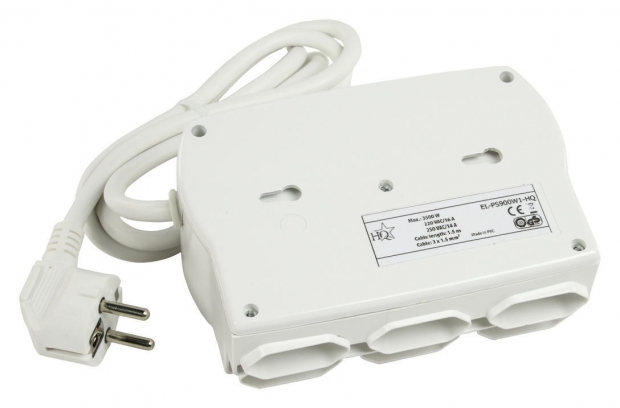 9-voudige stekkerdoos euro / schuko wit