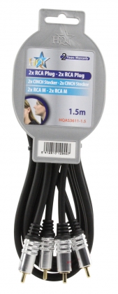 Audiokabel 2x RCA mannelijk - 2x RCA mannelijk 1.50 m