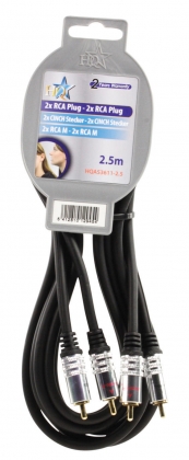 Audiokabel 2x RCA mannelijk - 2x RCA mannelijk 2.50 m