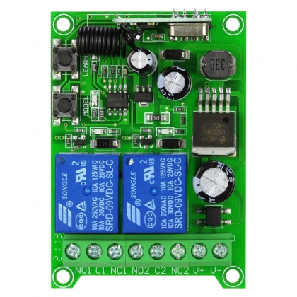 AFSTANDSBEDIENING SET 12V-36V 2 KANAALS 433MHz