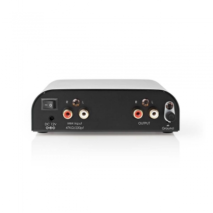 Voorversterker | Input: 1x RCA | Output: 1x RCA | 2 Kanalen | Phono / Platenspeler | Automatisch | Zwart