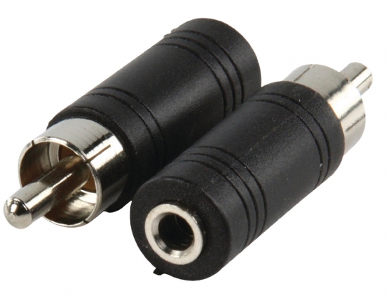 Mono-Audio-Adapter RCA Male - 3.5 mm Female Zwart
