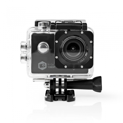 Action Cam | 1 Scherm | 1080p@30fps | 12 MPixel | Waterbestendig tot: 30.0 m | 90 min | Wi-Fi | App beschikbaar voor: Android™ / IOS | Mounts inbegrepen | Zwart