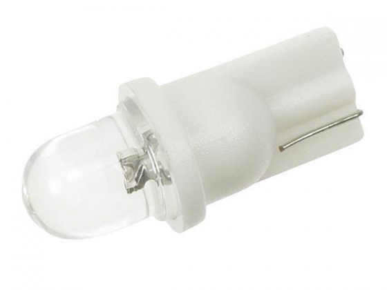 WITTE 12V LED LAMP VOOR AUTO, 1 LED (2st/blister) - 3000mcd