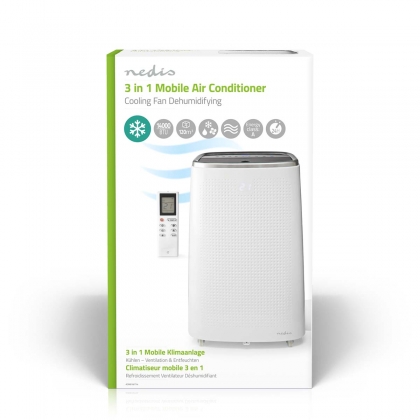 Mobiele Airconditioner | 14000 BTU | 120 m³ | 3 Snelheden | Afstandsbediening | Uitschakeltimer | Wit