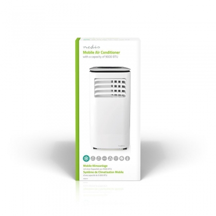 Mobiele Airconditioner | 9000 BTU | 80 m³ | 2 Snelheden | Afstandsbediening | Uitschakeltimer | Wit