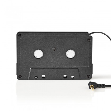AUX Cassette-Adapter voor Autoradio | 3,5 mm | Kabellengte: 1.00 m | Zwart