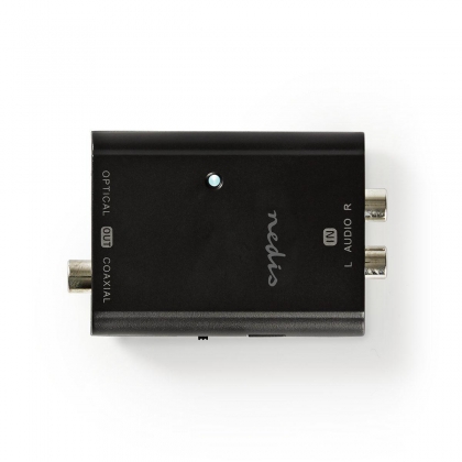 Stereo naar digitaal audio-omzetter | 1-weg - 2x RCA (stereo) | Digitaal RCA (S/PDIF) + Toslink