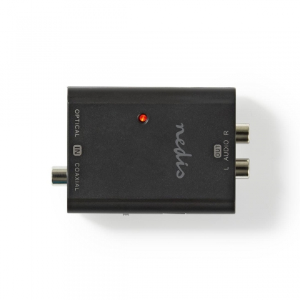 Digitale Audioconverter | 2-wegs | Input: 1x S/PDIF (RCA) Female / 1x TosLink Female | Output: 2x RCA Female | Manueel | Antraciet