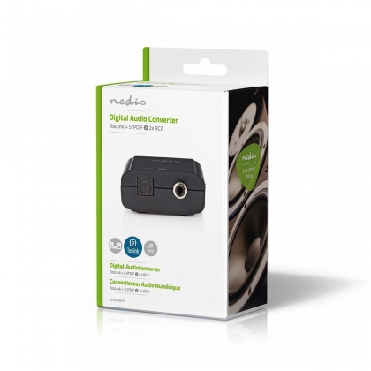 Digitale Audioconverter | 2-wegs | Input: 1x S/PDIF (RCA) Female / 1x TosLink Female | Output: 2x RCA Female | Manueel | Antraciet