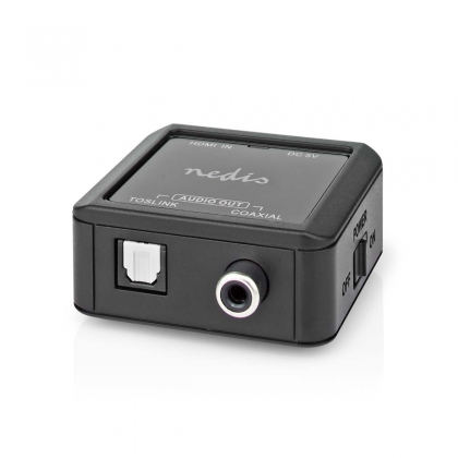 Digitale Audioconverter | 1-weg | Input: DC Power / HDMI™ Input | Output: 1x Coax Audio / 1x TosLink Female | Automatisch | Antraciet