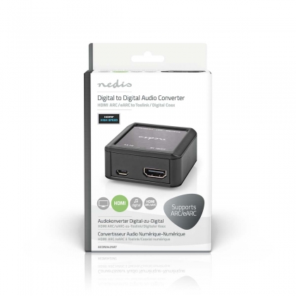 Digitale Audioconverter | 1-weg | Input: DC Power / HDMI™ Input | Output: 1x Coax Audio / 1x TosLink Female | Automatisch | Antraciet