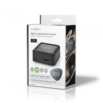Digitale Audioconverter | 1-weg | Input: DC Power / HDMI™ Input | Output: 1x Coax Audio / 1x TosLink Female | Automatisch | Antraciet